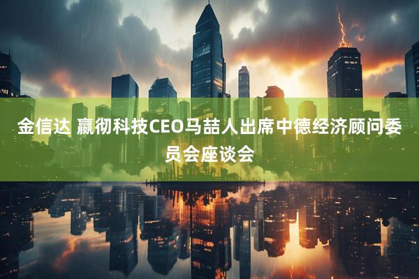 金信达 嬴彻科技CEO马喆人出席中德经济顾问委员会座谈会